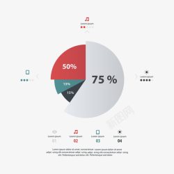圆形饼状信息图表素材