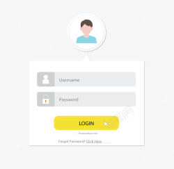 网站用户登录界面素材