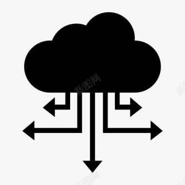 信息仪表云数据分布的符号图标图标