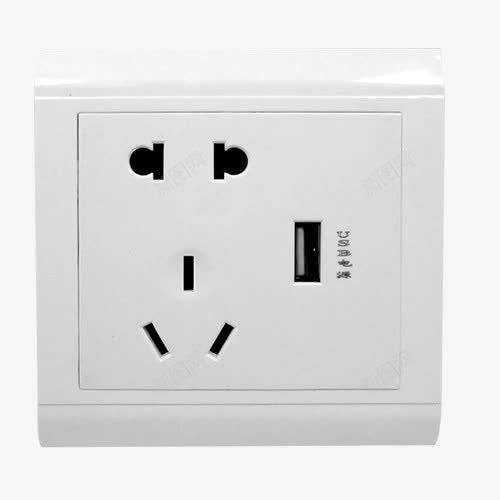 五孔插座面板png免抠素材_88icon https://88icon.com 五金 产品实物 开关插座 插头 插座 白色 面板