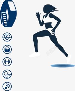 健康指标女性运动跑步高清图片