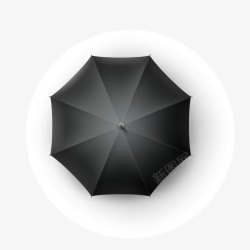 雨伞俯视黑色伞面遮阳伞高清图片