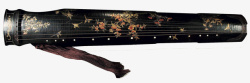 黑色提花儿中国风古琴素材
