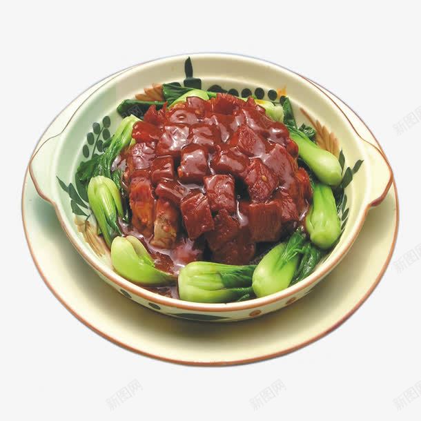 毛氏红烧肉png免抠素材_88icon https://88icon.com 川菜 毛氏红烧肉 油菜 肉