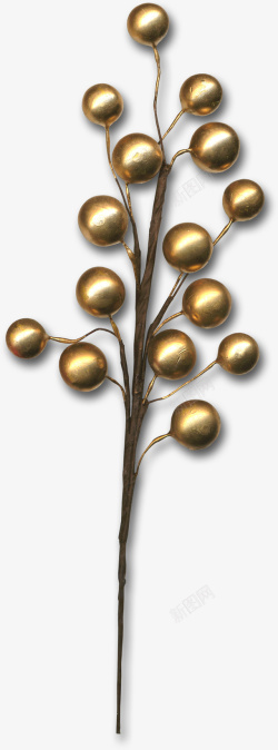 装饰金属球金色树素材