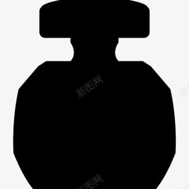 圆形的香水瓶矩形覆盖图标图标