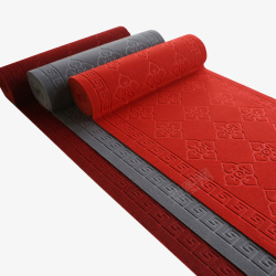 卷起的3种颜色的地毯素材