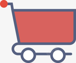 红色双十一购物车素材