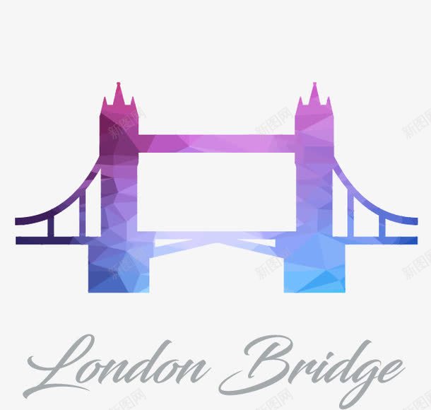 伦敦大桥png免抠素材_88icon https://88icon.com 免扣png素材 免费png素材 地标 大桥 彩色色块组合 英国 著名建筑