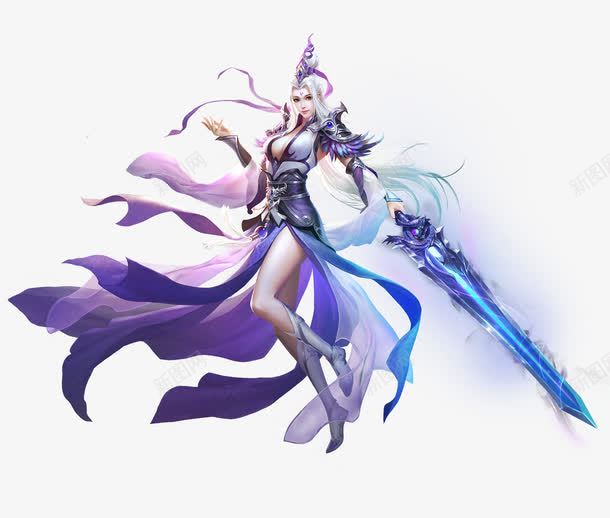 手绘美女妖艳持刀png免抠素材_88icon https://88icon.com 妖艳 美女