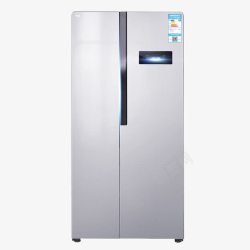 变频无霜冰箱TCL闪白银对开电冰箱高清图片
