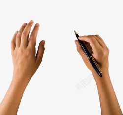 手势摄影创意摄影手势拿着钢笔高清图片