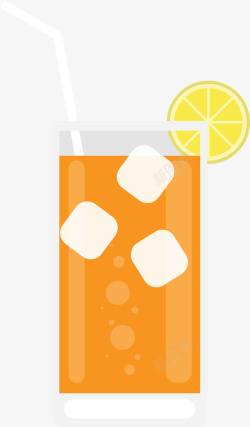 夏日果汁饮品矢量图素材