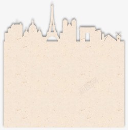 巴黎铁塔城市复古纸张素材