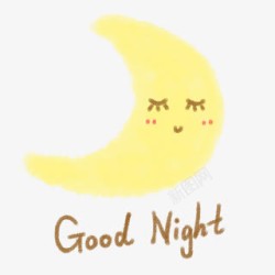 英文Good晚安goodnight月亮高清图片