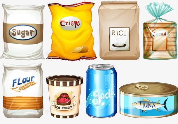 大米袋png免抠素材_88icon https://88icon.com 冰淇淋杯 包装 声音 易拉罐 罐头 面包包装袋 面粉袋