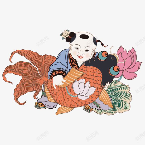 福娃png免抠素材_88icon https://88icon.com 年画 年画娃娃 福娃 胖娃