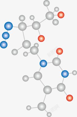 分子结构模型矢量图素材