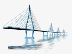 大河大河中的高架桥高清图片