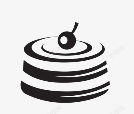 礼物蛋糕圆形蛋糕图标图标