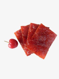 红色樱桃和猪肉脯素材