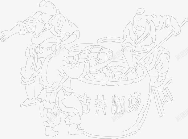 大缸作坊png免抠素材_88icon https://88icon.com 作坊 卡通作坊 古代作坊 大缸 手绘 手绘作坊