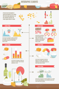 食物成分分析图表矢量图素材