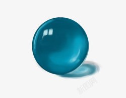 产品实物玩具一颗蓝色水晶玻璃球素材