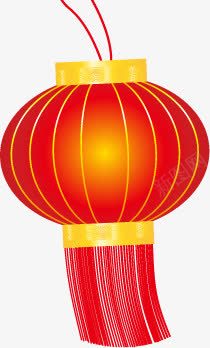 黄红色光效手绘新年灯笼png免抠素材_88icon https://88icon.com 新年 灯笼 色光