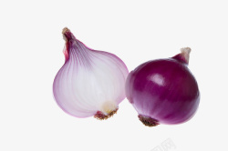 洋葱头切开的紫色洋葱头高清图片
