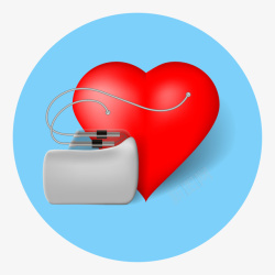 红色药丸医疗心脏急救起搏器矢量图高清图片