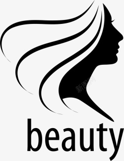 整形美容标志黑色的美容logo图标高清图片