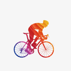 彩色脚踏车卡通骑行矢量图高清图片