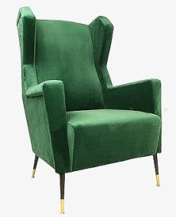深绿色稳重霸气复古椅子素材