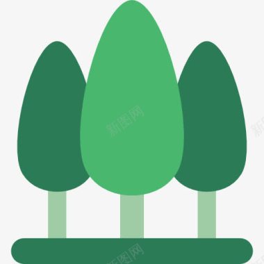 矢量树森林图标图标