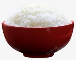 食物白色大米饭红色碗素材