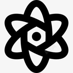 中心花花的形状像一个原子六边形中心图标高清图片