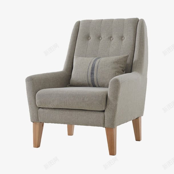灰色单人沙发png免抠素材_88icon https://88icon.com 产品实物 单人沙发 家具 座椅 沙发 沙发家具 灰色沙发 舒适沙发