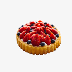 草莓蓝莓黄油蛋糕素材