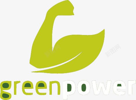 创意绿色树枝健身logo图标图标