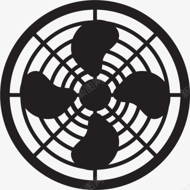 logo圆形四叶风扇矢量图图标图标