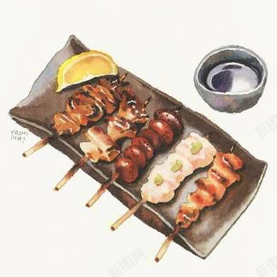 日系料理png免抠素材_88icon https://88icon.com 卡通料理 小吃店菜单 手绘料理 料理插图 炸串 烤串 食物