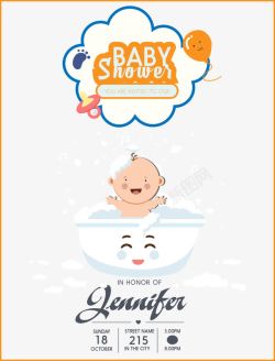 笑脸婴儿婴儿洗澡高清图片