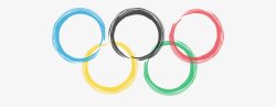 彩色奥运五环背景素材