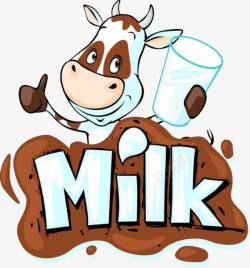 奶香味巧克力鲜牛奶高清图片