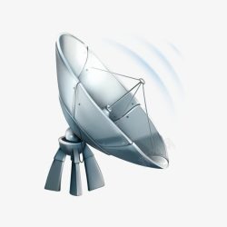 雷达手绘雷达天文望远镜矢量图素材
