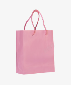 粉色手绘手提购物袋素材