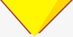 黄色倒三角形素材