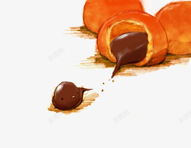 巧克力馅小鸡png免抠素材_88icon https://88icon.com 卡通 可爱 小鸡啄米 小鸡崽 手绘 甜点 萌 蛋糕 面包 食品 食物