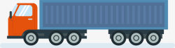 装载长款金属集装箱卡车高清图片